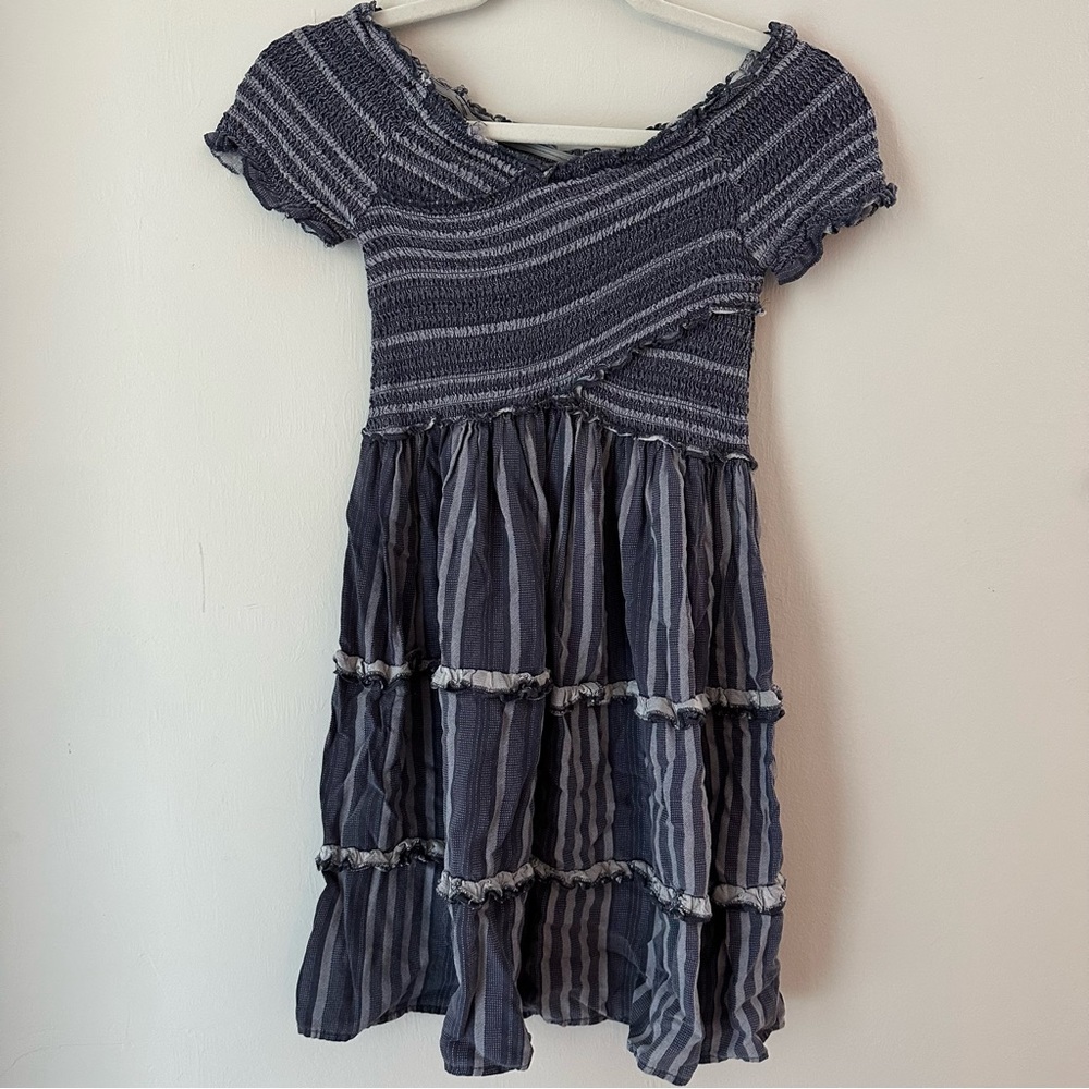 Jasper - Blue Tiered Mini Dress